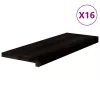 Lépcsőfokok 16 db sötétbarna 70x25x2 cm tömör fa tölgyfa