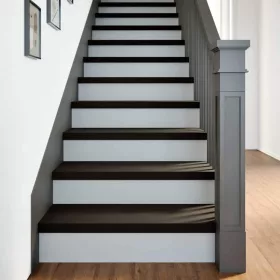   Lépcsőfokok 16 db sötétbarna 80x25x2 cm tömör fa tölgyfa