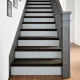 Lépcsőfokok 16 db sötétbarna 80x25x2 cm tömör fa tölgyfa