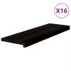Lépcsőfokok 16 db sötétbarna 80x25x2 cm tömör fa tölgyfa