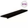 Lépcsőfokok 16 db sötétbarna 120x25x2 cm tömör fa tölgyfa