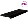 Lépcsőfokok 16 db sötétbarna 70x30x2 cm tömör fa tölgyfa