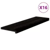 Lépcsőfokok 16 db sötétbarna 90x30x2 cm tömör fa tölgyfa