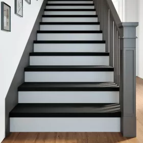  Lépcsőfokok 20 db Sötétbarna 100x25x2 cm tömör fa tölgyfa