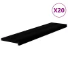 Lépcsőfokok 20 db Sötétbarna 110x25x2 cm tömör fa tölgyfa