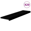 Lépcsőfokok 20 db Sötétbarna 100x30x2 cm tömör fa tölgyfa