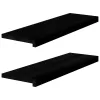 Lépcsőfokok 2 db Sötétbarna 80x25x2 cm tömör fa tölgyfa