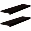 Lépcsőfokok 2 db Sötétbarna 90x30x2 cm tömör fa tölgyfa