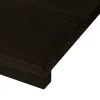 Lépcsőfokok 2 db Sötétbarna 90x30x2 cm tömör fa tölgyfa