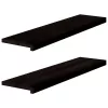 Lépcsőfokok 2 db Sötétbarna 100x30x2 cm tömör fa tölgyfa