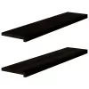 Lépcsőfokok 2 db Sötétbarna 110x30x2 cm tömör fa tölgyfa