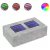Betonszürke végtelen hatású LED-es dohányzóasztal 116x69x40 cm
