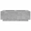 Betonszürke végtelen hatású LED-es dohányzóasztal 116x69x40 cm
