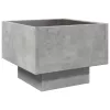 Betonszürke végtelen hatású LED-es éjjeliszekrény 40x40x30 cm