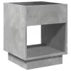 Betonszürke végtelen hatású LED-es éjjeliszekrény 40x40x50 cm