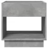 Betonszürke végtelen hatású LED-es éjjeliszekrény 50x50x50 cm