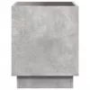 Betonszürke végtelen hatású LED-es éjjeliszekrény 50x50x50 cm