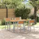 Kert étkező szett 5 pcs Szürke és barna 140 x 80 x 75 cm