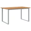 Kert étkező szett 7 pcs Szürke és barna 140 x 80 x 75 cm