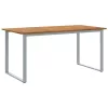 Kert étkező szett 7 pcs Szürke és barna 160 x 80 x 75 cm