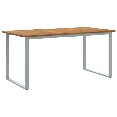 Kert étkező szett 7 pcs Szürke és barna 160 x 80 x 75 cm