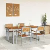 Kert étkező szett 5 pcs Szürke és barna 180 x 90 x 75 cm