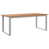 Kert étkező szett 7 pcs Szürke és barna 200 x 90 x 75 cm