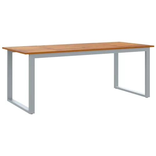 Kert étkező szett 9 pcs Szürke és barna 200 x 90 x 75 cm