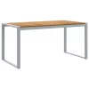 Kert étkező szett 5 pcs Szürke és barna 160 x 80 x 75 cm