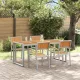 Kert étkező szett 5 pcs Szürke és barna 180 x 90 x 75 cm