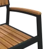 Kert étkező szett 5 pcs Fekete és barna 140 x 80 x 75 cm