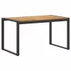 Kert étkező szett 7 pcs Fekete és barna 140 x 80 x 75 cm