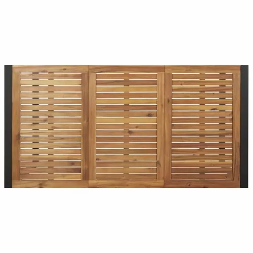 Kert étkező szett 7 pcs Fekete és barna 140 x 80 x 75 cm