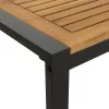 Kert étkező szett 7 pcs Fekete és barna 140 x 80 x 75 cm
