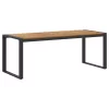 Kert étkező szett 7 pcs Fekete és barna 200 x 90 x 75 cm