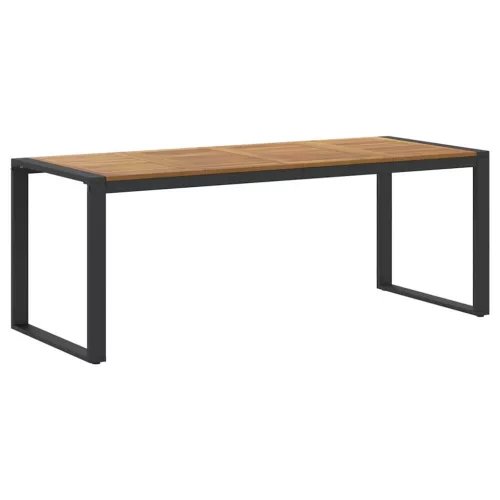 Kert étkező szett 7 pcs Fekete és barna 200 x 90 x 75 cm
