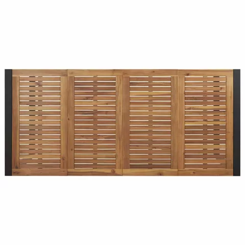 Kert étkező szett 7 pcs Fekete és barna 200 x 90 x 75 cm