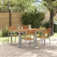 Kert étkező szett 5 pcs Szürke és barna 150 x 90 x 75 cm