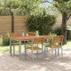 Kert étkező szett 5 pcs Szürke és barna 180 x 90 x 75 cm
