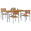 Kert étkező szett 5 pcs Szürke és barna 180 x 90 x 75 cm