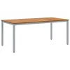 Kert étkező szett 7 pcs Szürke és barna 180 x 90 x 75 cm