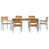 Kert étkező szett 7 pcs Szürke és barna 180 x 90 x 75 cm
