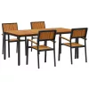 Kert étkező szett 5 pcs Fekete és barna 180 x 90 x 75 cm