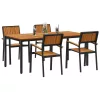 Kert étkező szett 5 pcs Fekete és barna 180 x 90 x 75 cm