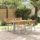 Kert étkező szett 5 pcs Szürke és barna 150 x 90 x 75 cm