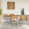 Kert étkező szett 5 pcs Szürke és barna 150 x 90 x 75 cm