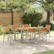 Kert étkező szett 7 pcs Szürke és barna 150 x 90 x 75 cm