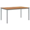 Kert étkező szett 7 pcs Szürke és barna 150 x 90 x 75 cm