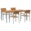 Kert étkező szett 5 pcs Szürke és barna 180 x 90 x 75 cm