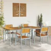 Kert étkező szett 5 pcs Szürke és barna 180 x 90 x 75 cm